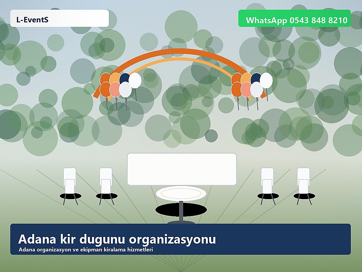 Adana kır düğünü organizasyonu masa sandalye ve süsleme