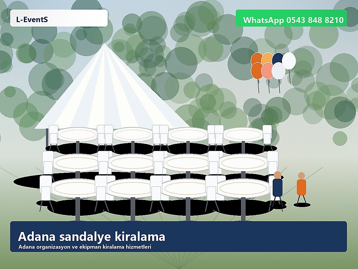 Adana sandalye kiralama firmaları beyaz sandalye dizilimi